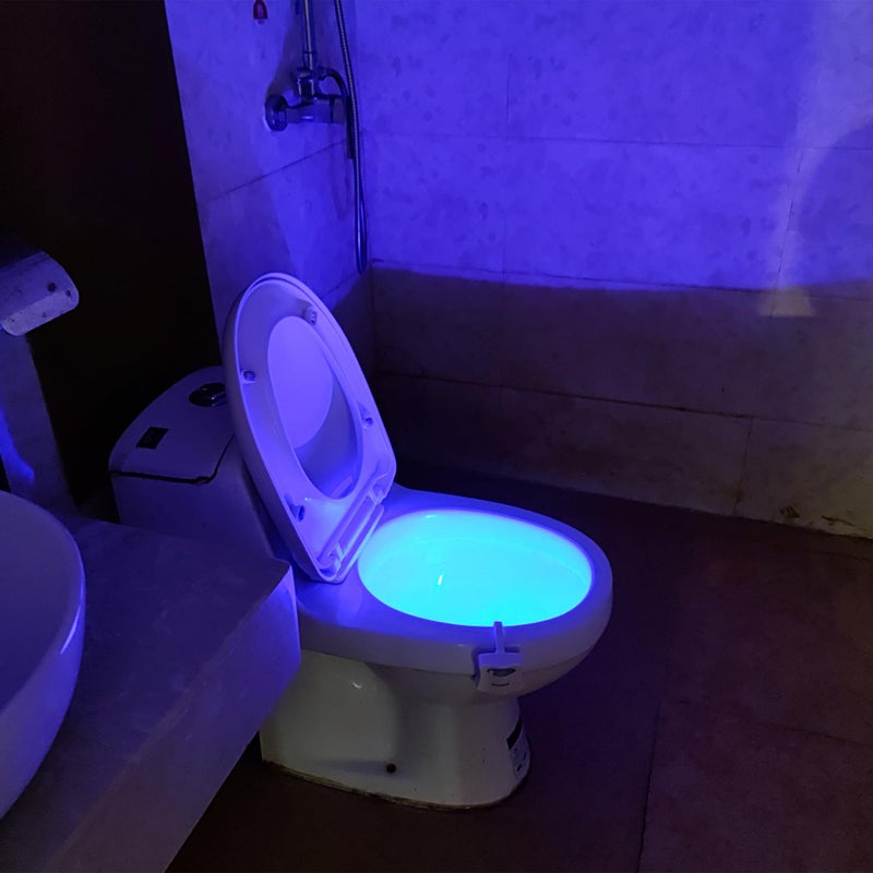 AUSAYE Toilet Night Light, Motion Sensor Lamp 8 Color Changing LED Toilet Bowl Night Light -Funny Unique Christmas Gifts for Mom Him Men Her Kids Stocking Stuffers - Image 5